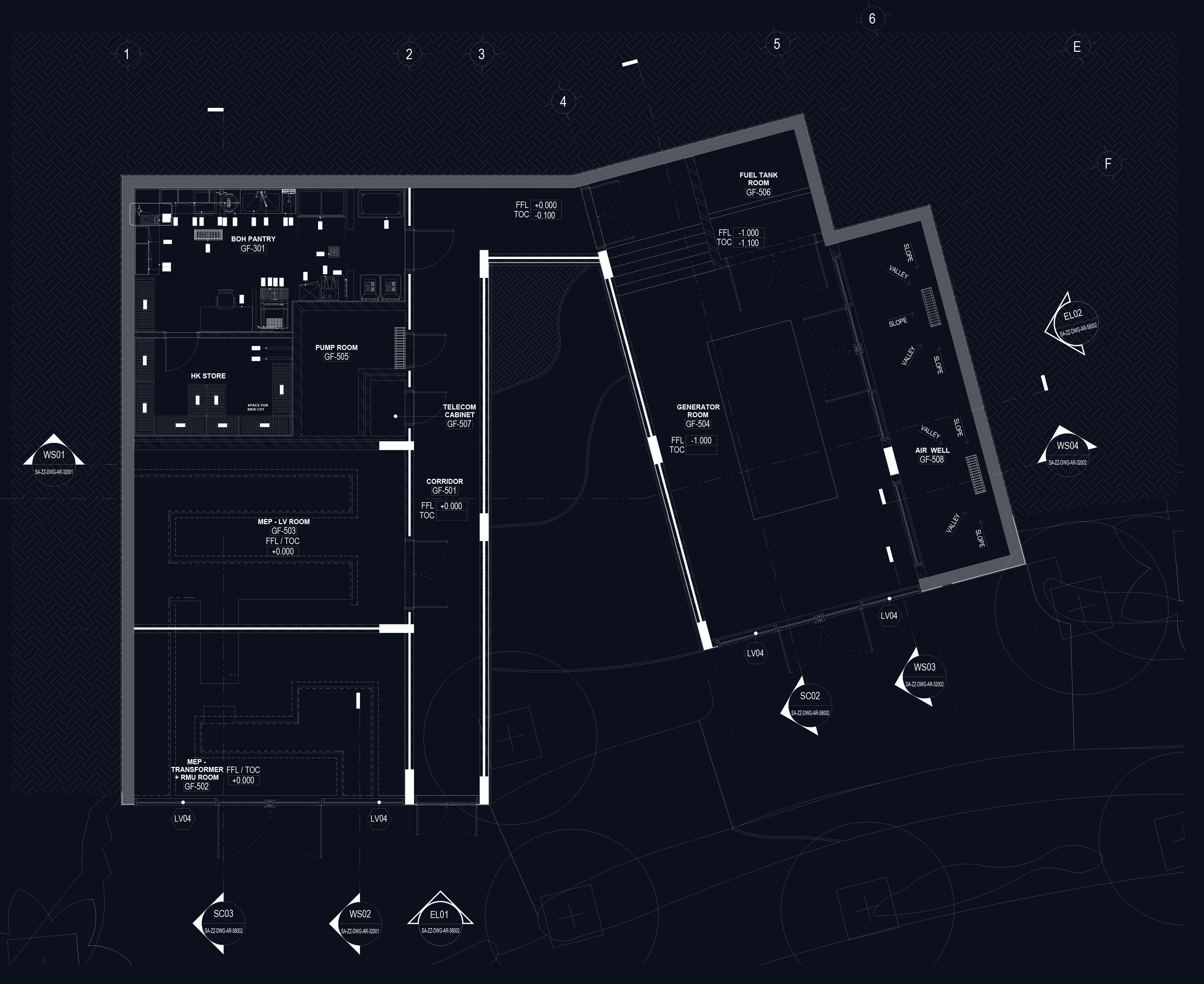 School kitchen — project view 1